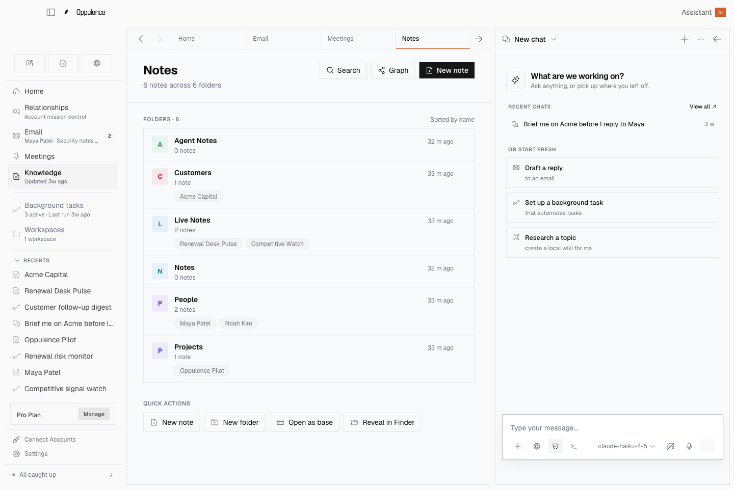 Oppulence desktop app screenshot for Source Federation